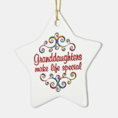 Enkeltöchter machen das Leben zum besonderen Keramik Ornament (Links)