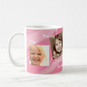 Enkeltöchter Pink Stripes Foto Collage Tasse (Links)