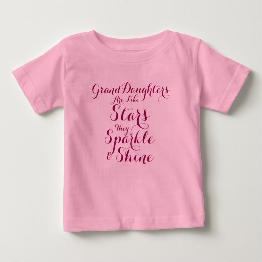 Enkeltöchter sind wie Sterne Pink Mauve Baby T-shirt (Vorderseite)