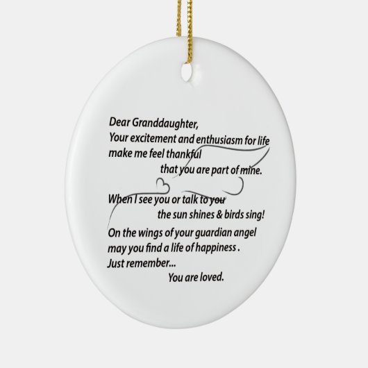 Enkeltochter Ziergeschenk... Personalisiere Keramik Ornament (Rechts)