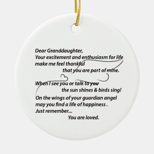 Enkeltochter Ziergeschenk... Personalisiere Keramik Ornament (Vorne)