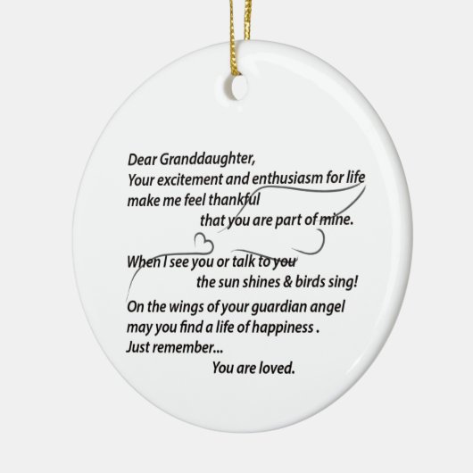 Enkeltochter Ziergeschenk... Personalisiere Keramik Ornament (Links)