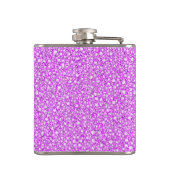 Enkrutierte rosafarbene Diamanten Look Glitzer Pat Flachmann (Rückseite)