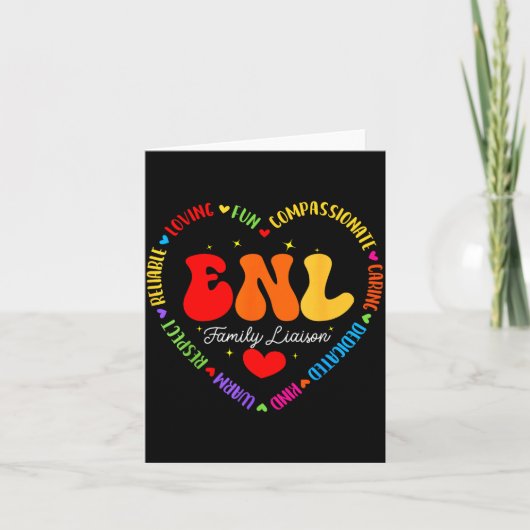 Enl Family Liaison Squad English New Language Squa Karte (Vorderseite)