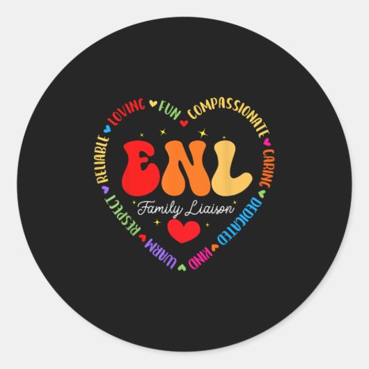 Enl Family Liaison Squad English New Language Squa Runder Aufkleber (Vorderseite)