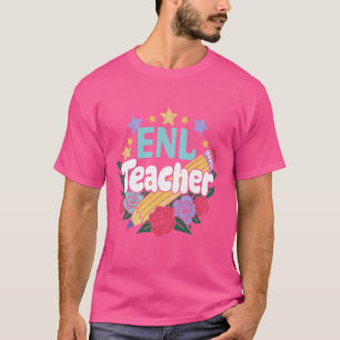 ENL Lehrerbewertung Englisch Neue Sprache zurück T-Shirt
