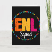 Enl Squad Teacher English New Language Squad Team Karte (Vorderseite)