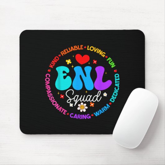 Enl Squad Teacher Squad English New Language Crew Mousepad (Mit Mouse)