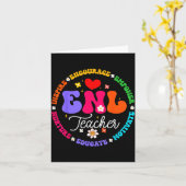 Enl Teacher Squad English New Language Squad Crew Karte (Gelbe Blume)