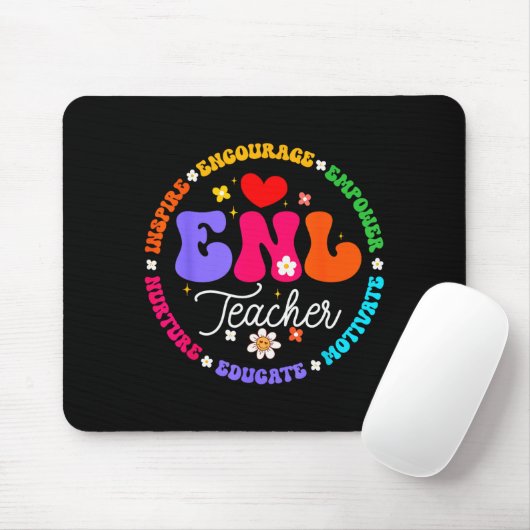 Enl Teacher Squad English New Language Squad Crew  Mousepad (Mit Mouse)