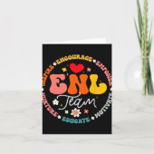 Enl Team Teacher English New Language Squad Crew Karte (Vorderseite)