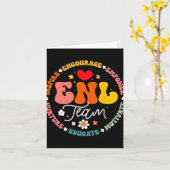Enl Team Teacher English New Language Squad Crew Karte (Gelbe Blume)