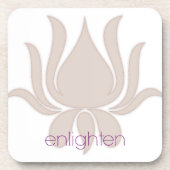 Enlighten Lotus Getränkeuntersetzer (Vorderseite)