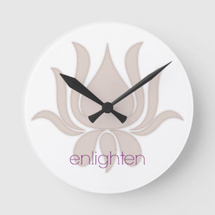 Enlighten Lotus Runde Wanduhr