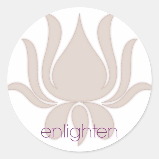 Enlighten Lotus Runder Aufkleber (Vorderseite)