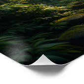 Enlightened Path: The Bamboo Forest Sanctuary Poster (Ecke)