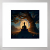 Enlightenment Under Bodhi Tree - Buddha Meditation Poster (Vorne)