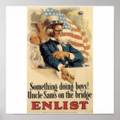 "Enlist" Old Uncle Sam U.S. Military Poster (Vorne)