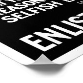 Enlist To Day — Lord Kitchener WWI Poster (Ecke)