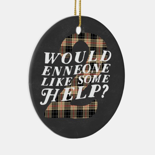 Enneagram 2 Weihnachtsthemenorientierte Verzierung Keramik Ornament (Rechts)