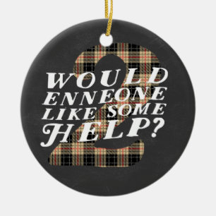 Enneagram 2 Weihnachtsthemenorientierte Verzierung Keramik Ornament