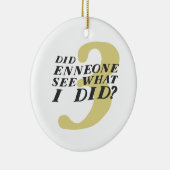 Enneagram 3 lustige Weihnachtsverzierung Keramik Ornament (Rechts)