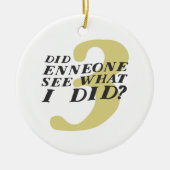 Enneagram 3 lustige Weihnachtsverzierung Keramik Ornament (Vorne)