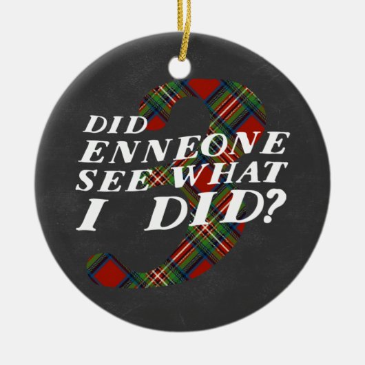 Enneagram 3 Weihnachtsthema-Verzierung Keramik Ornament (Vorne)