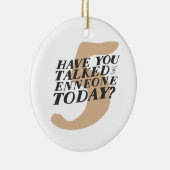 Enneagram 5 lustige Weihnachtsverzierung Keramik Ornament (Rechts)