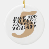 Enneagram 5 lustige Weihnachtsverzierung Keramik Ornament (Hinten)