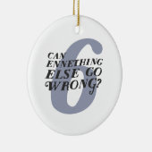 Enneagram 6 lustige Weihnachtsverzierung Keramik Ornament (Rechts)