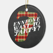 Enneagram 7 lustiges Weihnachtsthemenorientierte Keramik Ornament (Links)