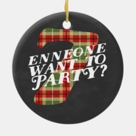 Enneagram 7 lustiges Weihnachtsthemenorientierte Keramik Ornament