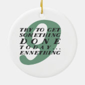 Enneagram 9 lustige Weihnachtsverzierung Keramik Ornament (Hinten)