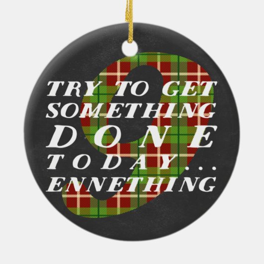 Enneagram 9 Weihnachtsthemenorientierte Verzierung Keramik Ornament (Hinten)