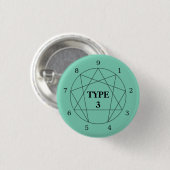 Enneagram Art 3 Knopf Button (Vorne & Hinten)