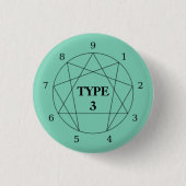 Enneagram Art 3 Knopf Button (Vorderseite)