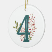 Enneagram Art 4 Blumenweihnachtsverzierung Keramik Ornament (Links)