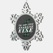 Enneagram Art 4 lustige Schneeflocke-Verzierung Schneeflocken Zinn-Ornament (Rechts)