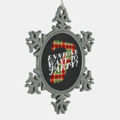 Enneagram Art 7 lustige Schneeflocke-Verzierung Schneeflocken Zinn-Ornament (Links)