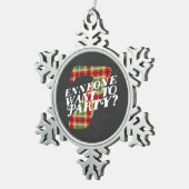 Enneagram Art 7 lustige Schneeflocke-Verzierung Schneeflocken Zinn-Ornament (Rechts)