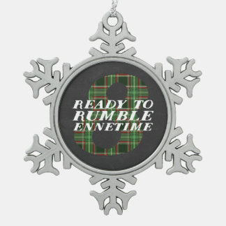 Enneagram Art 8 lustige Schneeflocke-Verzierung Schneeflocken Zinn-Ornament