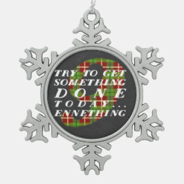 Enneagram Art 9 lustige Schneeflocke-Verzierung Schneeflocken Zinn-Ornament