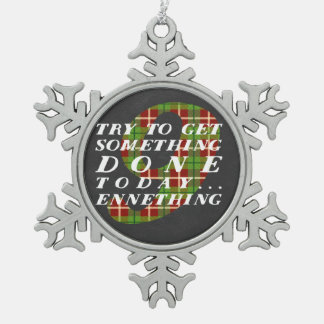 Enneagram Art 9 lustige Schneeflocke-Verzierung Schneeflocken Zinn-Ornament