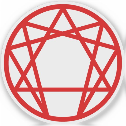 Enneagram (rot) aufkleber (Vorderseite)