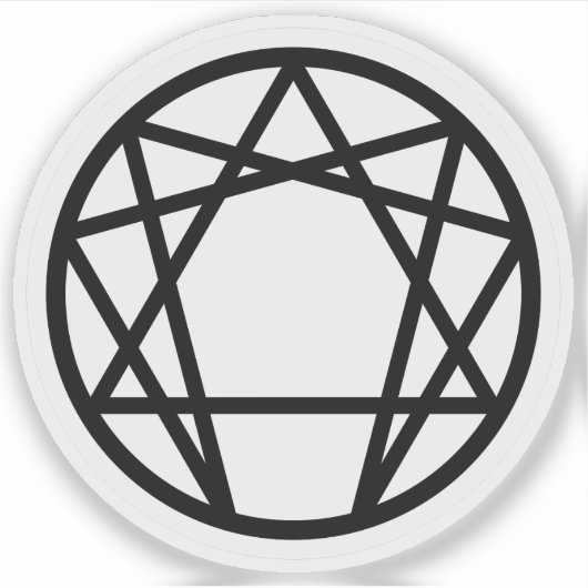 Enneagram (schwarz auf weiß) aufkleber (Vorderseite)