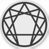 Enneagram (schwarz) aufkleber (Vorderseite)