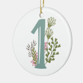 Enneagram Typ- einsblumenweihnachtsverzierung Keramik Ornament (Links)