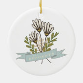 Enneagram Typ- einsblumenweihnachtsverzierung Keramik Ornament (Hinten)