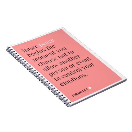 Enneagramm 9 Notebook Notizblock (Rechte Seite)